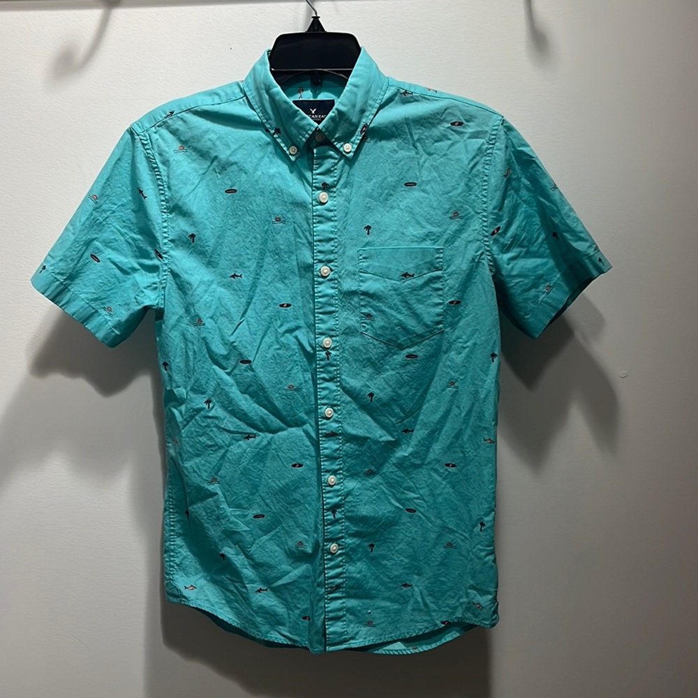 American Eagle Outfitters Men’s Button Up Short Sleeve Shirt - XS